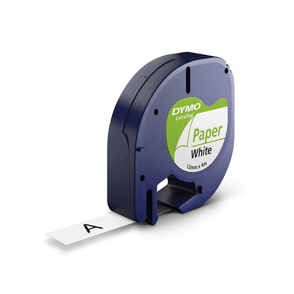 Dymo Genuine Letratag Paper Label Tape 12mmx4m 6 Pack White eBay