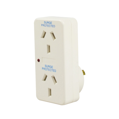 Italplast Power Double Adaptor With Surge Protected and LED Light