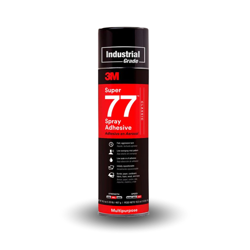 3M Super 77 Multipurpose Adhesive Glue Spray 374g Can Strong Fast Set - 83385