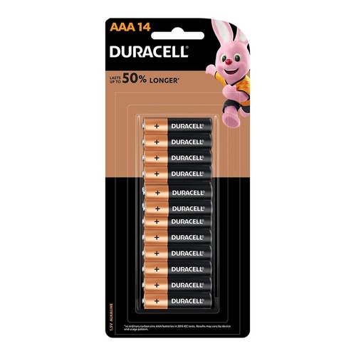 Duracell AAA Size Batteries Alkaline Battery - 14 Pack