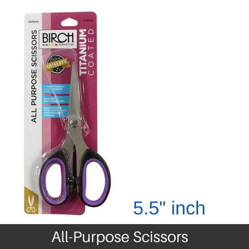 BIRCH All Purpose Scissors Titanium Coated Stainless Steel Blades 140mm (5.5"Inch ) - 018129