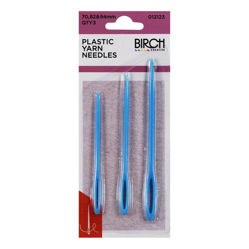 Birch Plastic Yarn Needles 70mm, 82mm, 94mm - 3 Pack