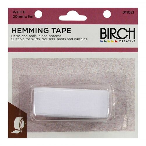 Birch Hemming Tape Iron On Bias 20mmx5m 011021 - White