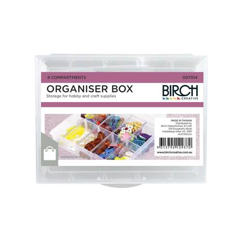 Birch Organiser Small 8 Compartments Clear - 007014