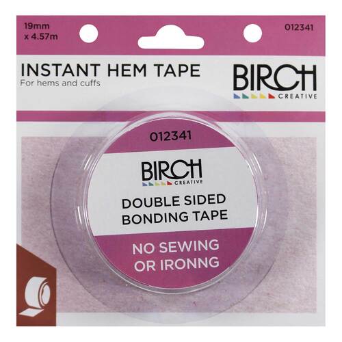 Birch Instant Hem Tape Double Sided No Sew 19mmx4.57m - 012341
