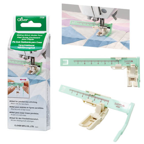 CLOVER Sliding Stitch Guide Foot For Sewing Art No. 7709