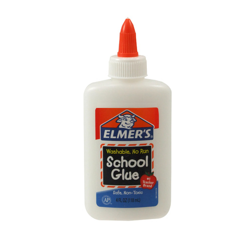 Elmer's School Glue Washable Kids Safe Non-Toxic No Run Dries Clear 118mL