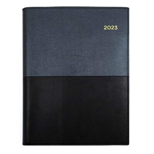 **CLEARANCE** 2023 Collins A4 Vanessa Diary 2 Day To Page 245.V99 Diaries - Black