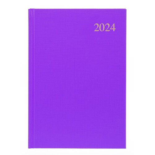 **CLEARANCE** 2024 Diary A5 Collins Essential Diaries Week To View ESSA53.55-24 WTV - Purple