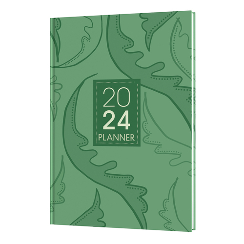 **CLEARANCE** 2024 Diary Collins Viridian A5 Week To View E-VD153.52 Recycled - Green