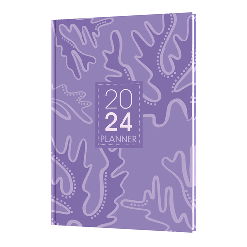 **CLEARANCE** 2024 Diary Collins Viridian A5 Week To View E-VD153.55  Recycled - Lilac Purple