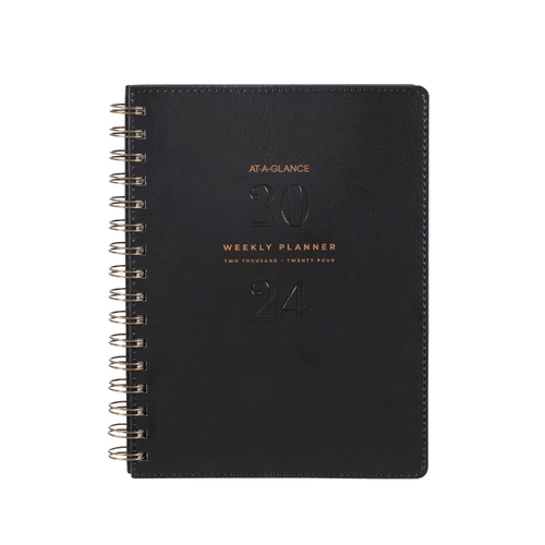 2024 At A Glance A5 Week To Open Signature Diary Planner Diaries AAG300924 - BLACK