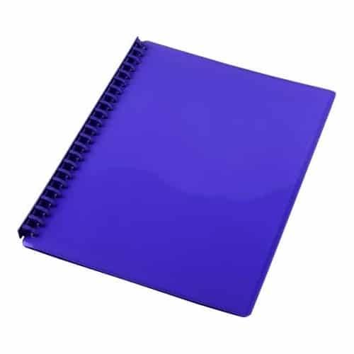 10 X Display Book A4 Refillable 20 Page BULK BUY - Gloss Purple