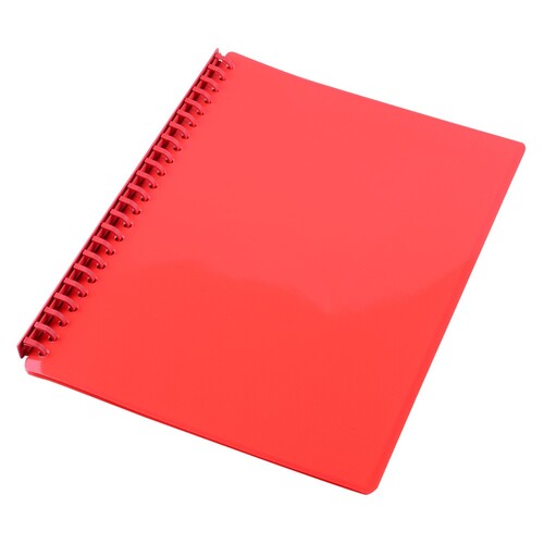 10 X Display Book A4 Refillable 20 Page BULK BUY - Gloss Red