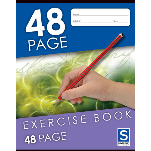 Sovereign Exercise Book 225x175mm 8mm Ruled 48 Page - 20 Pack