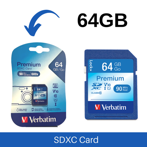 Verbatim 64GB Premium SDXC Memory Card, UHS-I V10 U1 Class 10 - 44024