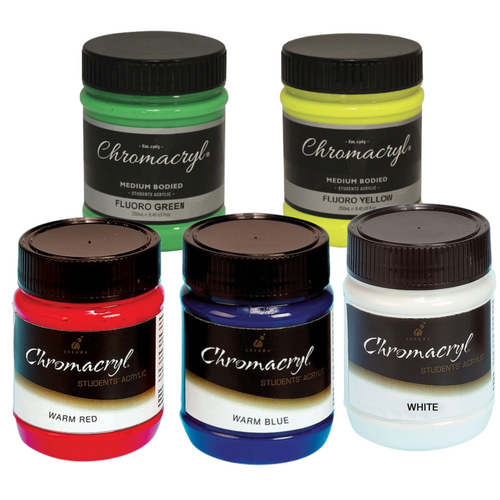 Chromacryl Students Acrylic Paint 250 ml - Choose Your Colour