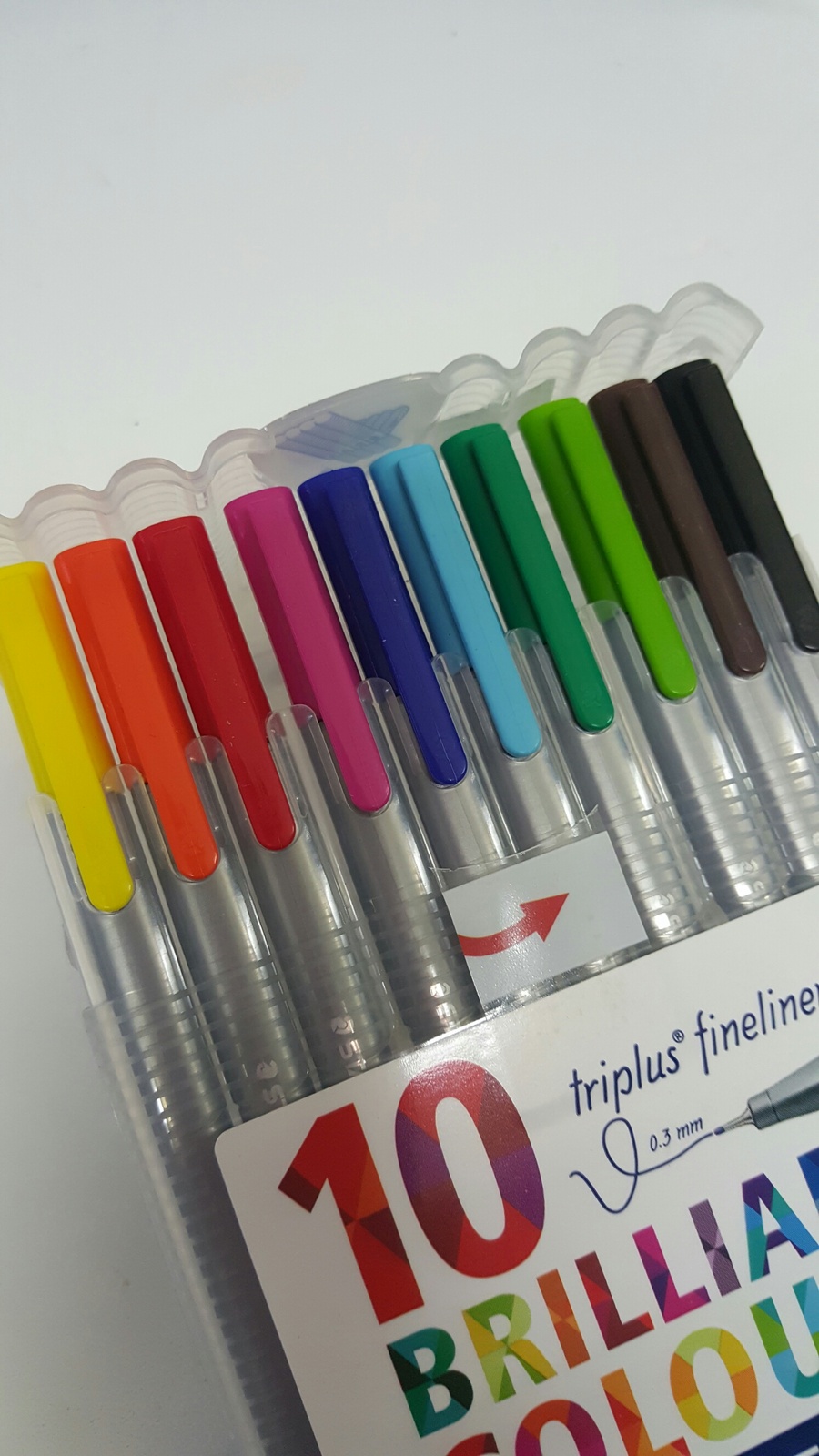 STAEDTLER Triplus Fineliner Pen - Assorted Colours (Pack of 10) - NEW  4007817334010