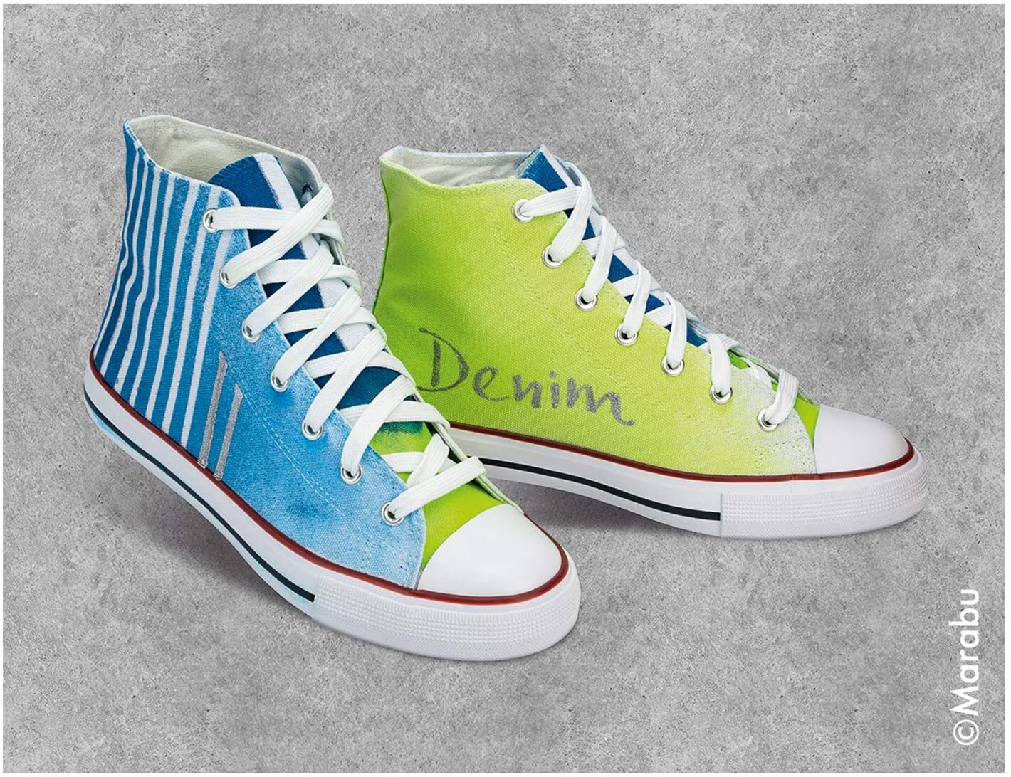 Marabu Fabric Spray Paint 4 Piece Set WaterBased COOL DENIM MC171084