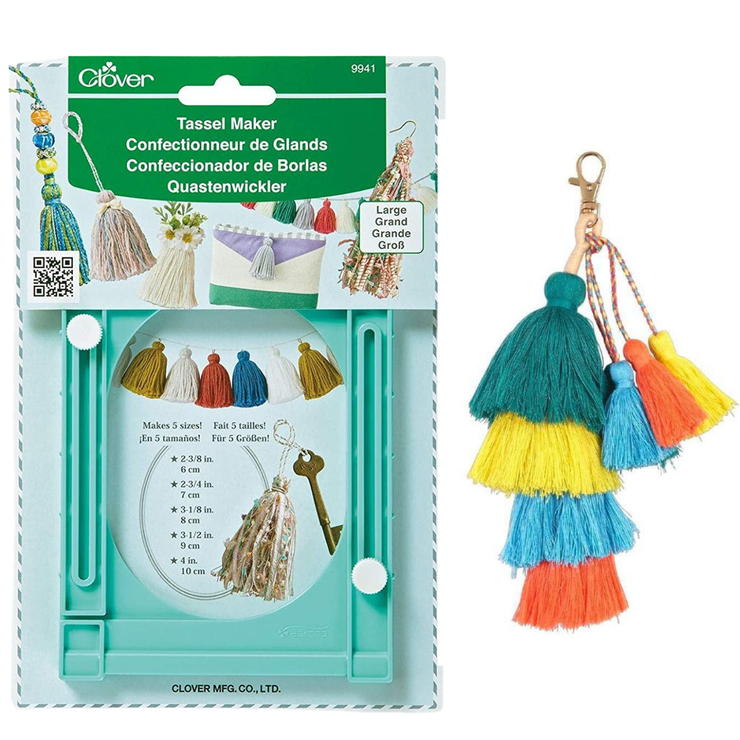 Clover Tassel Maker Large DIY - Easy to Make 5 Sizes Of Tassels - 9941