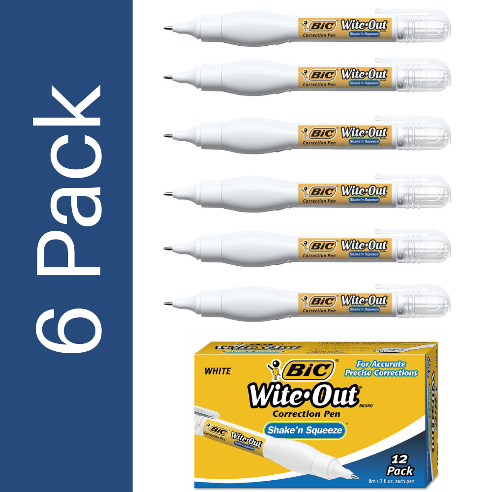 BIC Wite-Out Shake'n Squeeze Correction Pen, White