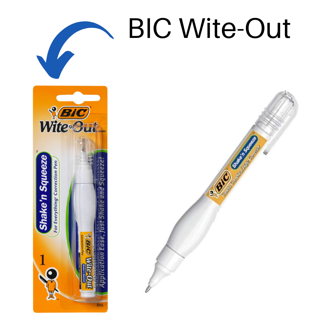 Bic Wite Out Correction Pen White Out Shake and Squeeze