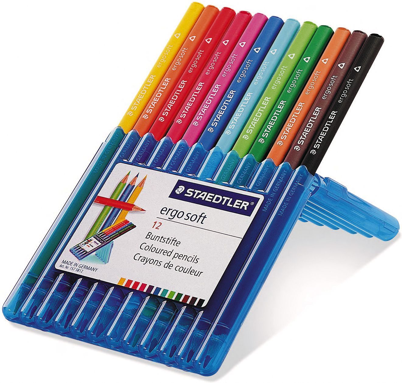 Staedtler Pencil Coloured Ergosoft Aquarell 12 Pack 4007817156117 eBay