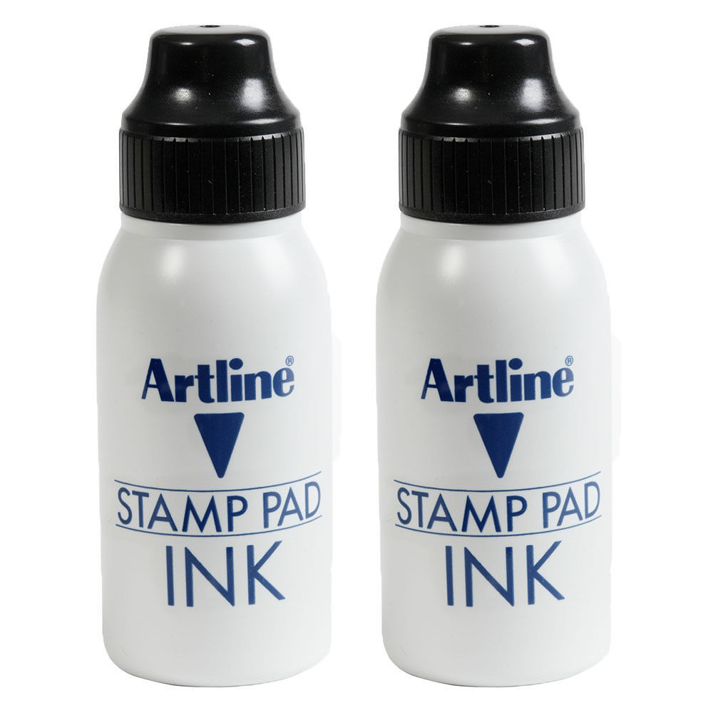 Artline Stamp Pad Inks 50CC Stamp Pad Ink Refill Black