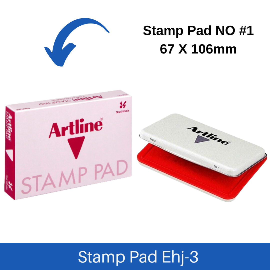 Artline Red Stamp Pad (Pack of 1) Red Ink Pad - Stamp Pads