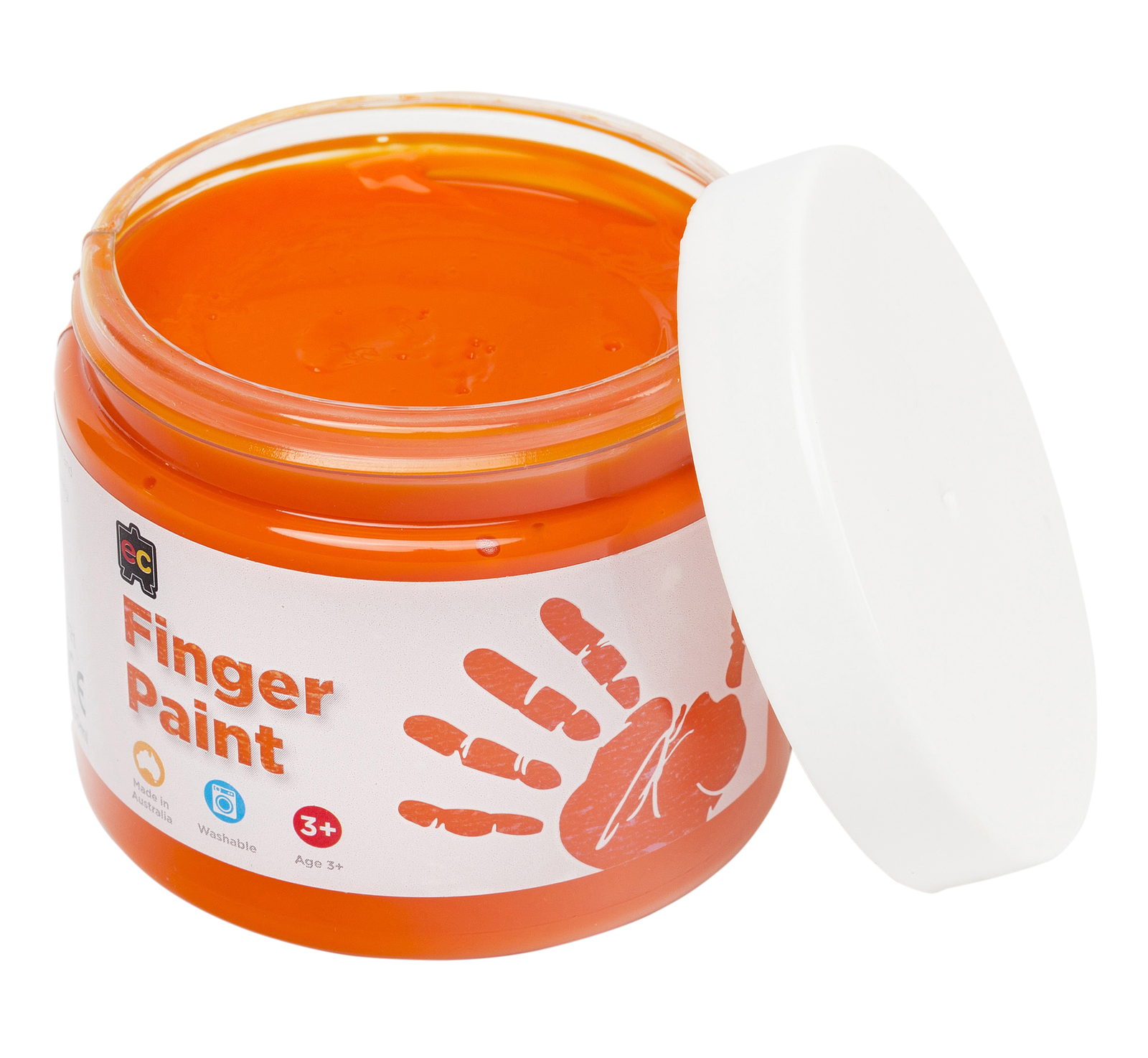 EC Paint Finger Paint Washable Non Toxic Non Staining 500ml - Orange