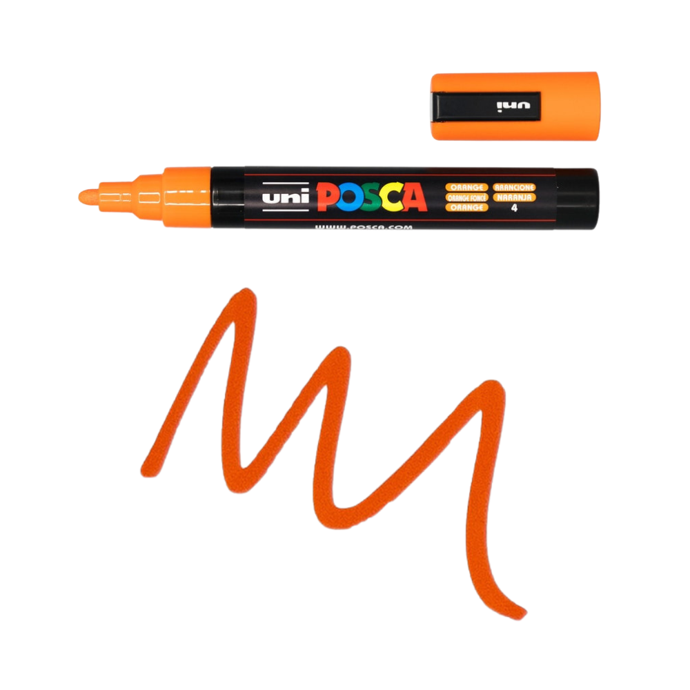 Posca Marker : Pc-5m : Medium Bullet Tip : 1.8 - 2.5mm : Orange