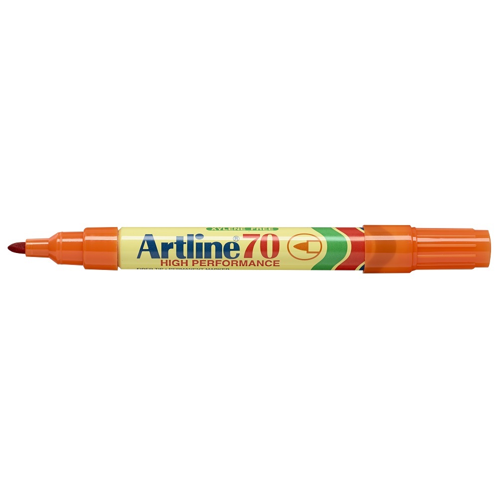 Artline 70 Permanent Marker 1.5mm Bullet Nib Orange