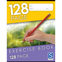 GNS Exercise Book 225x175mm 8mm Ruled 128 Page - 10 Pack