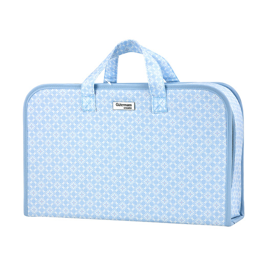 Sewing/Craft Carry All Storage Case/Bag With Zipper & Small Compartments For Sewing Supplies, Accessories  | 38cm x 10.5cm x 24.5cm | 010713 - ORNATE 