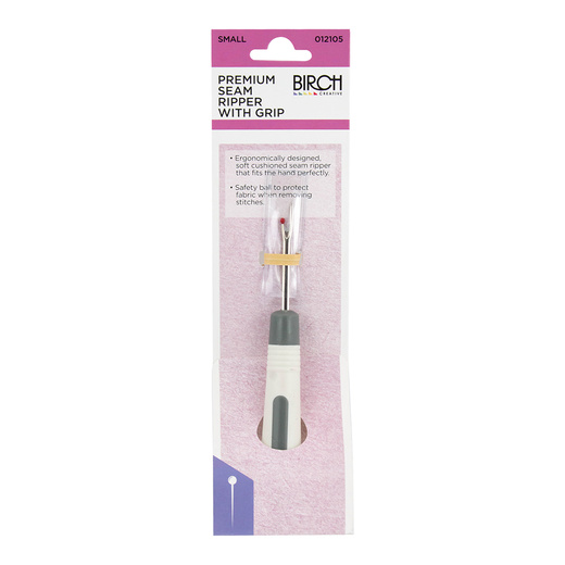 Small Premium Seam Ripper With Grip Ergonomic Handle With Safety Plastic Ball On Tip - 012105