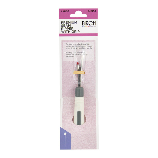 Large Premium Seam Ripper With Grip Ergonomic Handle With Safety Plastic Ball On Tip - 012106