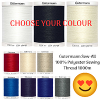 Gutermann Sew-All 100% Polyester Sewing Thread 1000m - Choose Your Colour