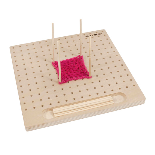 Milward Blocking Board With 12 Pins Made From Plywood & has Recess Channel To Store Pins | 2 x 30 x 30cm | - 2519015