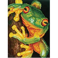 Diamond Dotz 5D Embroidery Facet Art Kit GREEN TREE FROG, 27x37cm - DD7.031