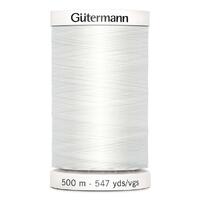 Gutermann Sew-All 100% Polyester Sewing Thread (500m) Colour 800 WHITE