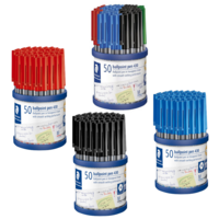 Staedtler Stick 430 Medium Ballpoint Pen 50 Pack - Choose Your Colour