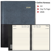 2026 Collins A4 Vanessa Diary Day To Page 145.V99 - Black