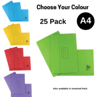 Stat A4/Foolscap Document Wallet File Folder 25 PACK
