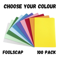 Avery F/C Manilla Folder Foolscap 100 Pack - Choose You Colour