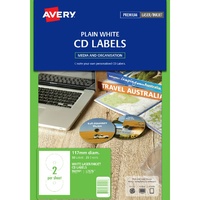 Avery L7676 Labels Laser CD/DVD Pintable Labels 25 Sheet/ 50 Pack - 960101