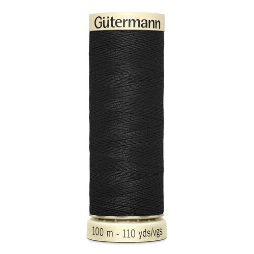 Gutermann Sew-All Thread 100% Polyester Sewing Thread 100m Box 5 - Black 000