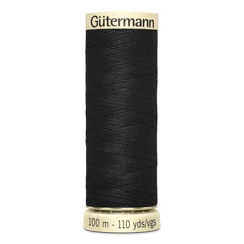 Gutermann Sew-All Thread 100% Polyester Sewing Thread 100m - Black 000