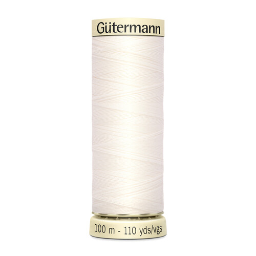 Gutermann Sew-All 100% Polyester Sewing Thread 100m - Off White 111