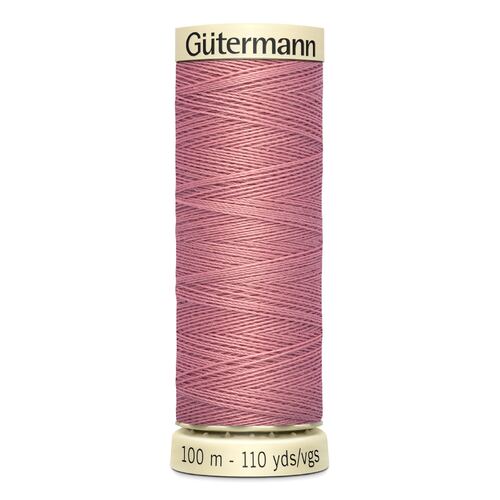 Gutermann Sew-All Thread 100% Polyester Sewing Thread 100m 5 Pack - Dusty Pink 473