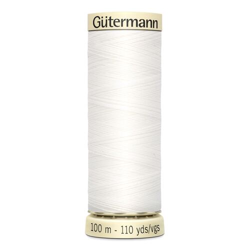 Gutermann Sew-All Thread 100% Polyester Sewing Thread 100m 5 Pack - White 800